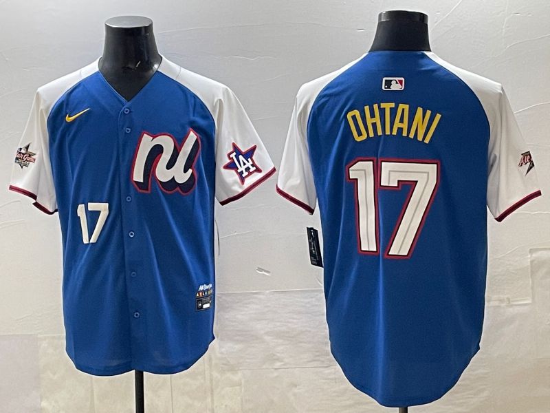 Men 2025 Los Angeles Dodgers #17 Ohtani Blue All star Nike MLB Jersey style 002->los angeles dodgers->MLB Jersey
